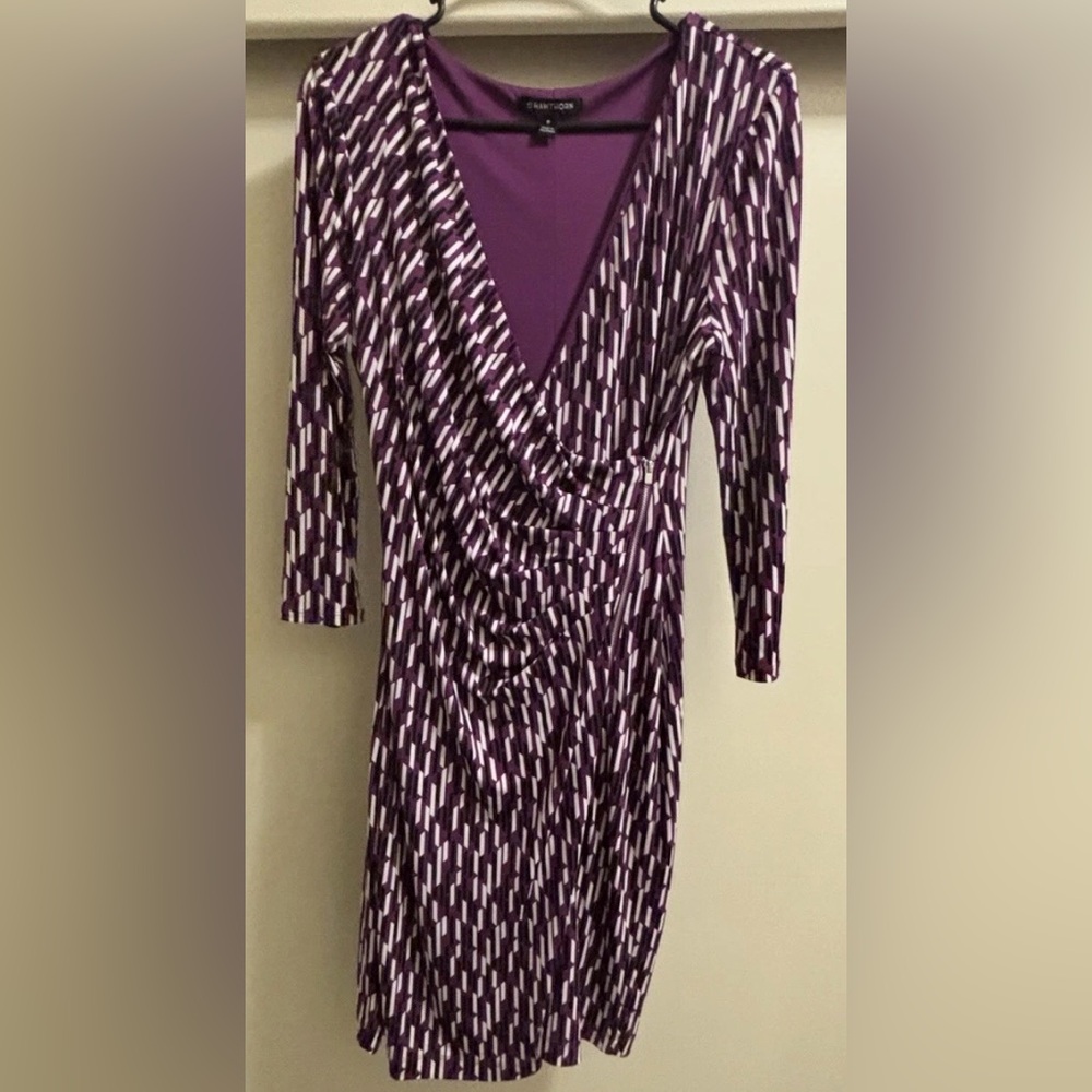 41 Hawthorne beautiful Purple Patterned Women's Dress